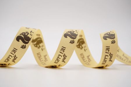 Happy Fall Squirrel Ribbon - Happy Fall Squirrel Ribbon